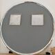 Round chrome metal mirror 1970s