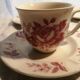 cups and saucers porcelain Claytan Malaysia pink pink