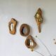 Set de 4 miroirs organiques brutalistes en bois années 50
