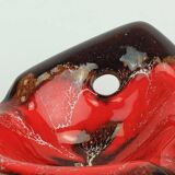 French mid century vintage ceramic bowl vallauris drip glaze organic shape