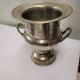 Antique champagne bucket in silver metal medicis shape