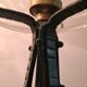 Lamp art deco and lampshade in opaque glass