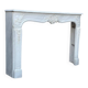 Louis XV style fireplace in grey and white Carrara marble circa 1980