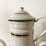 Antique coffee maker in enamelled sheet metal