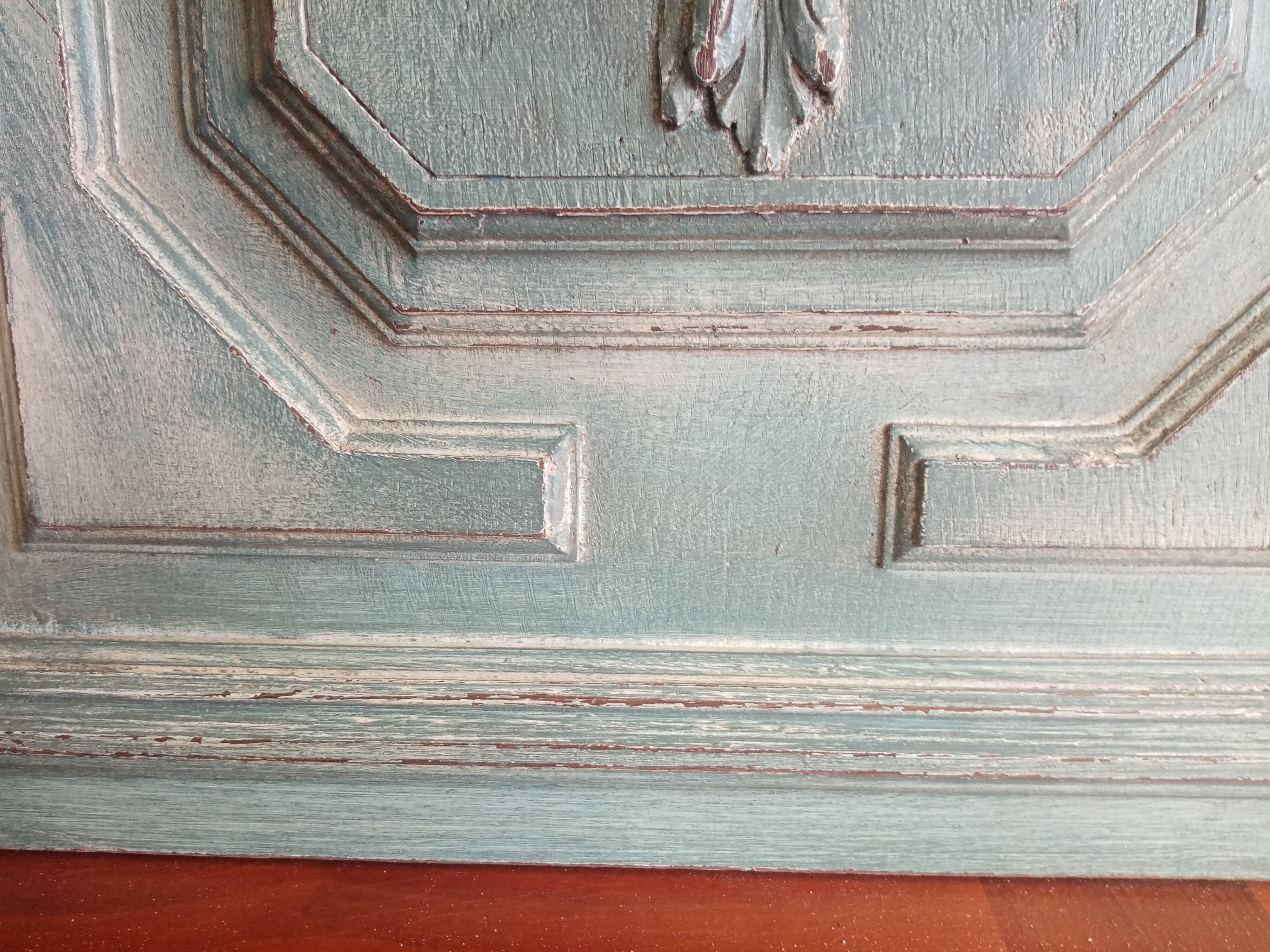 Ancienne porte patinée 64,5 x 59 cm