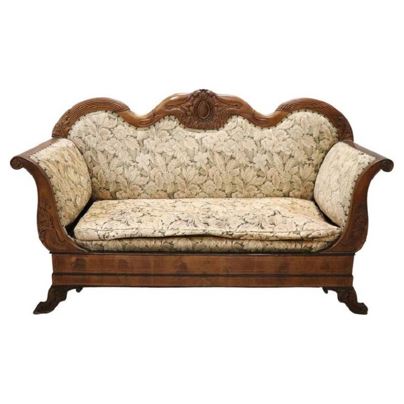 Antique 19th Century Walnut Sofa