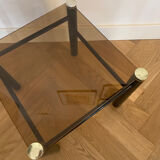 Small smoked glass table