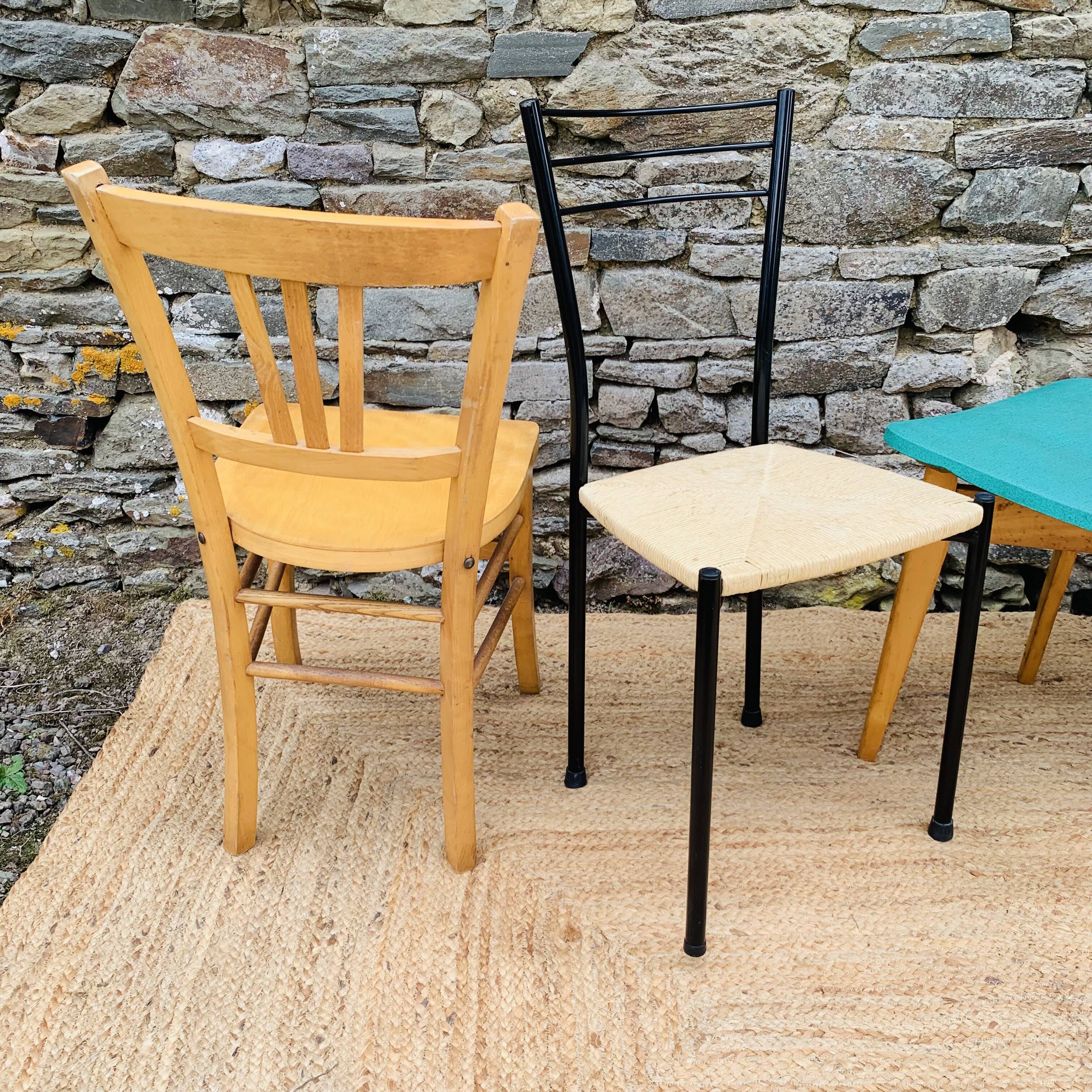 Set of 4 mismatched chairs