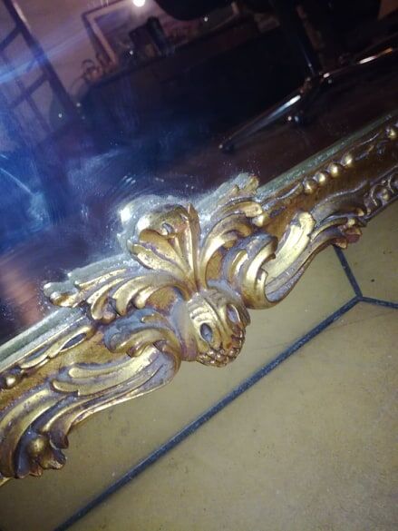Old mirror in gilded stucco - 100x70cm