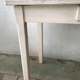 White wooden table