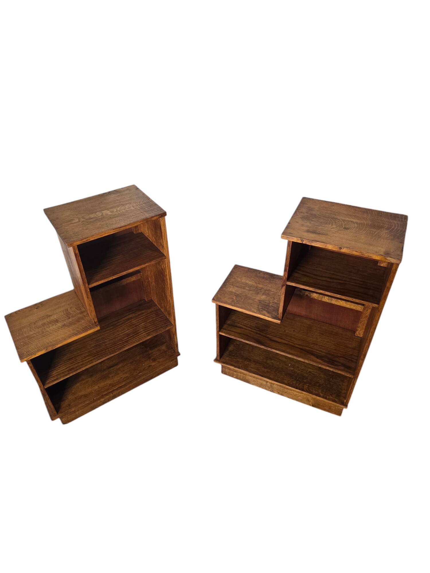 Pair of 1960s solid oak bookcases