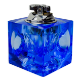 Magnifying lighter by Antonio Imperatore, blue murano glass, Italy, 1970