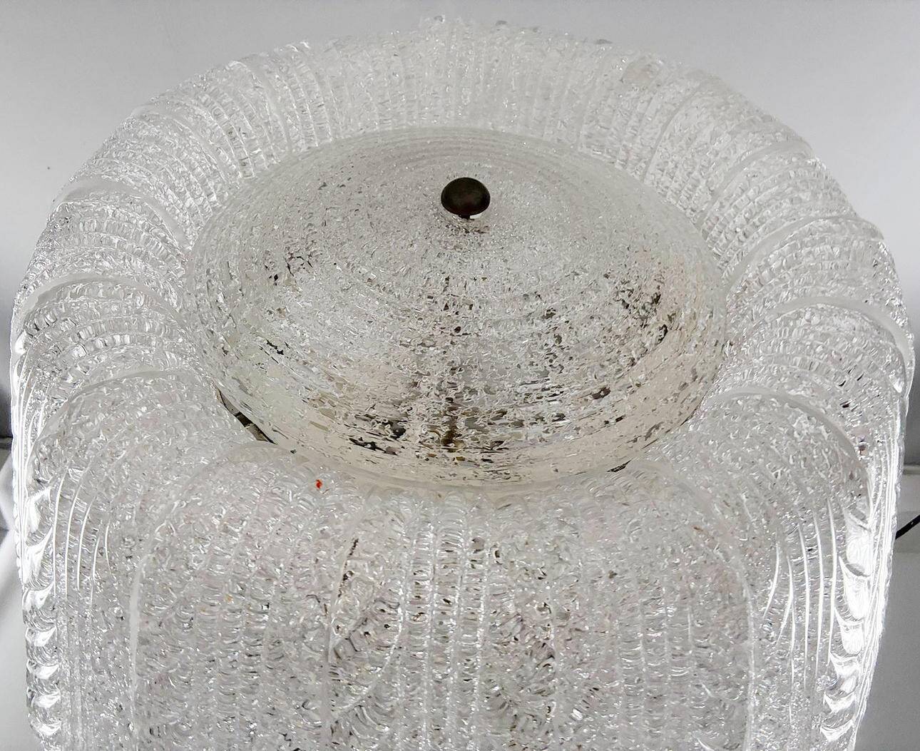 Barovier & Toso. Large ceiling lamp/chandelier by Barovier & Toso, Murano glass, Italy, 1960s, rare example.