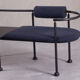 Postmodern steel and fabric bench, Italy, 1990s