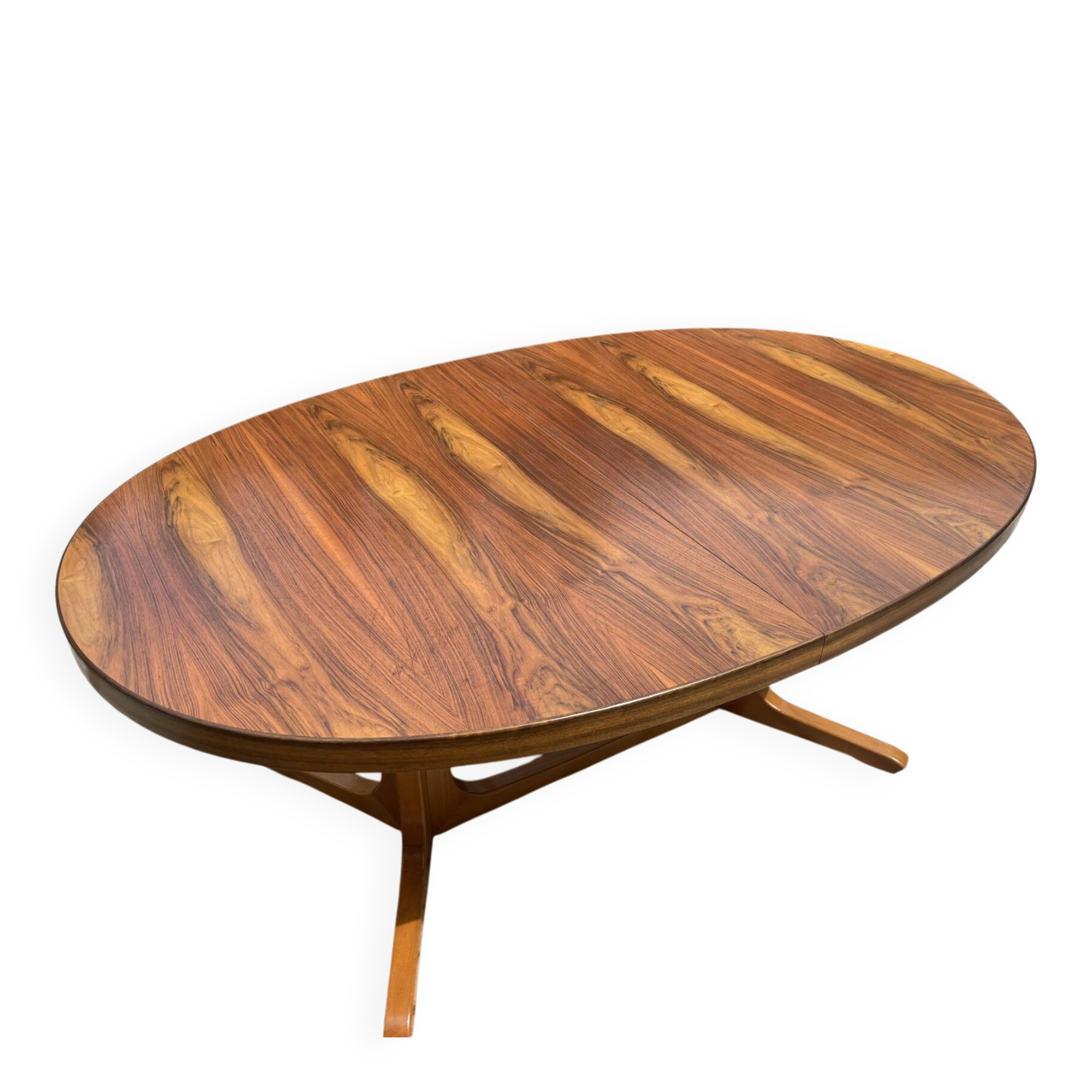 Oval table Baumann, two extensions, rosewood top.