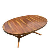 Oval table Baumann, two extensions, rosewood top.