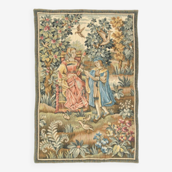 Louvières tapestry representing medieval scene