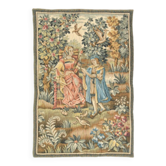 Louvières tapestry representing medieval scene