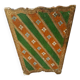 Old painted and gilded wooden waste paper basket in Florentine style