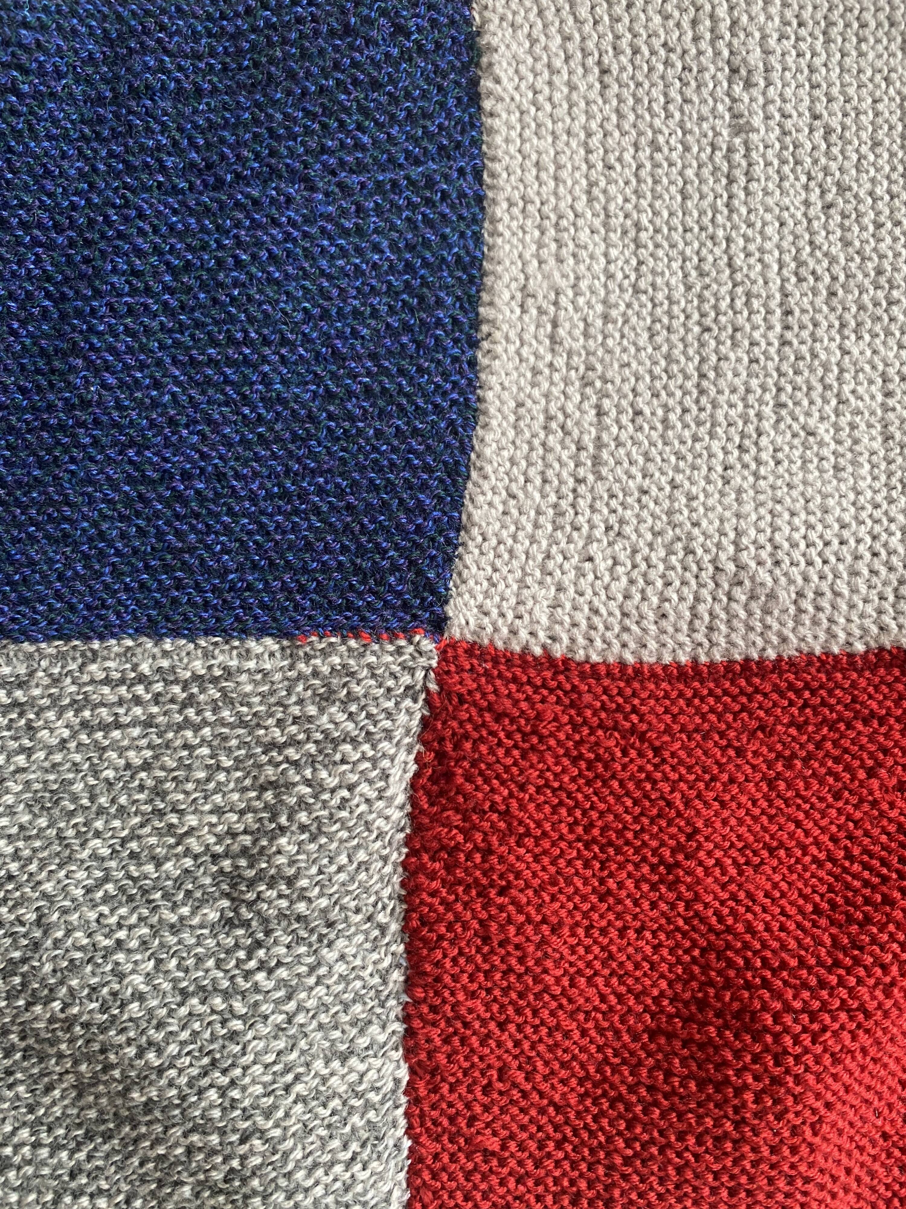 Wool patchwork plaid