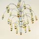 Post-modernist 24-light chandelier in chrome and gold metal, Germany 1970s