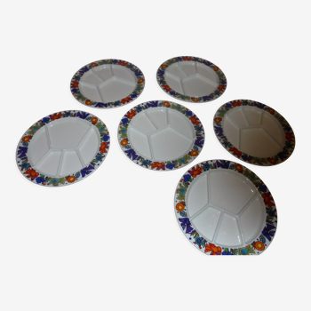 6 plates with compartments Villeroy and Boch Acapulco
