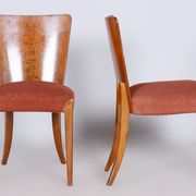 Set of Four Original ArtDeco Beech Chairs, Halabala, UP Zavody, Czechia, 1940s