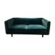 Green velvet sofa – 2/3 seats – Art Deco style