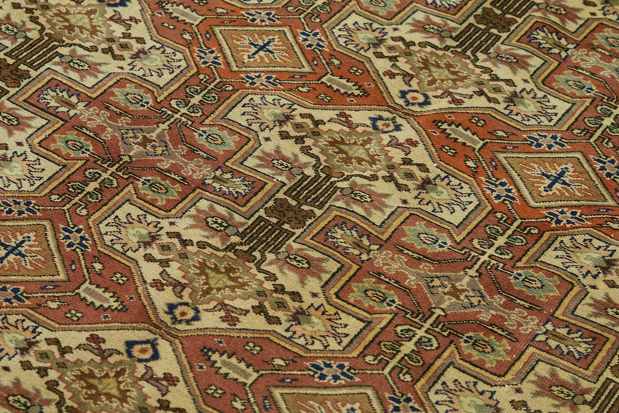 Turkish Wool Vintage Kayseri Rug 196 cm x 288 cm