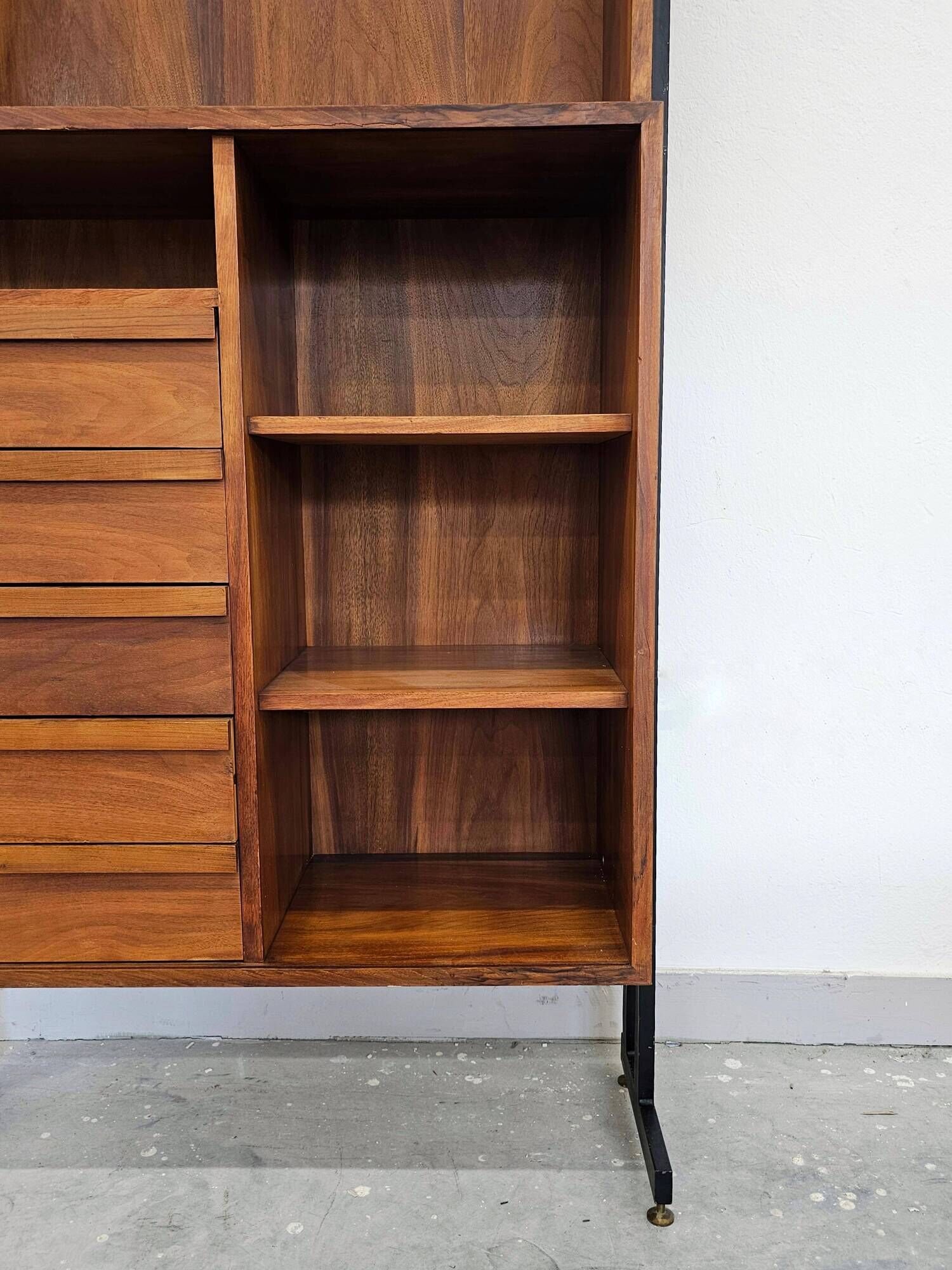 Mid Century Modern Walnut Library 1960s