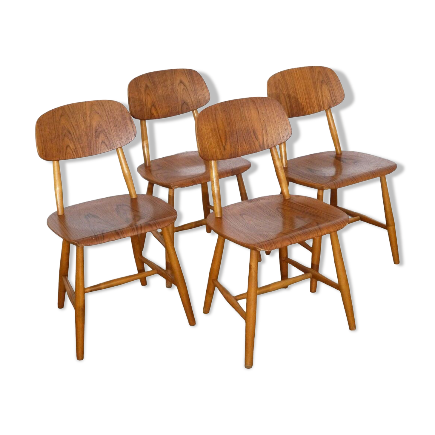 Series of 4 Scandinavian chairs from Nesto 1960