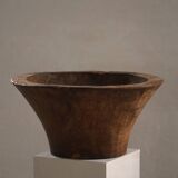 Large hand-carved African wooden bowl, mid-20th century.