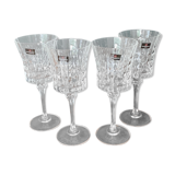 Ensemble 4 verres à vin en cristal