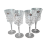 Set 4 crystal wine glasses