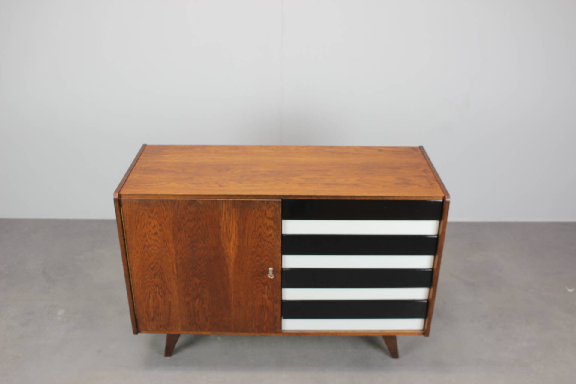 Oak chest of drawers from the 1960s by Jiri Jiroutek, Czechoslovakia