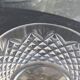 6 champagne glasses in glass and transparent crystal, antique chiseled