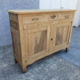 Bahut buffet furniture of old raw wood shallow