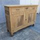 Bahut buffet furniture of old raw wood shallow