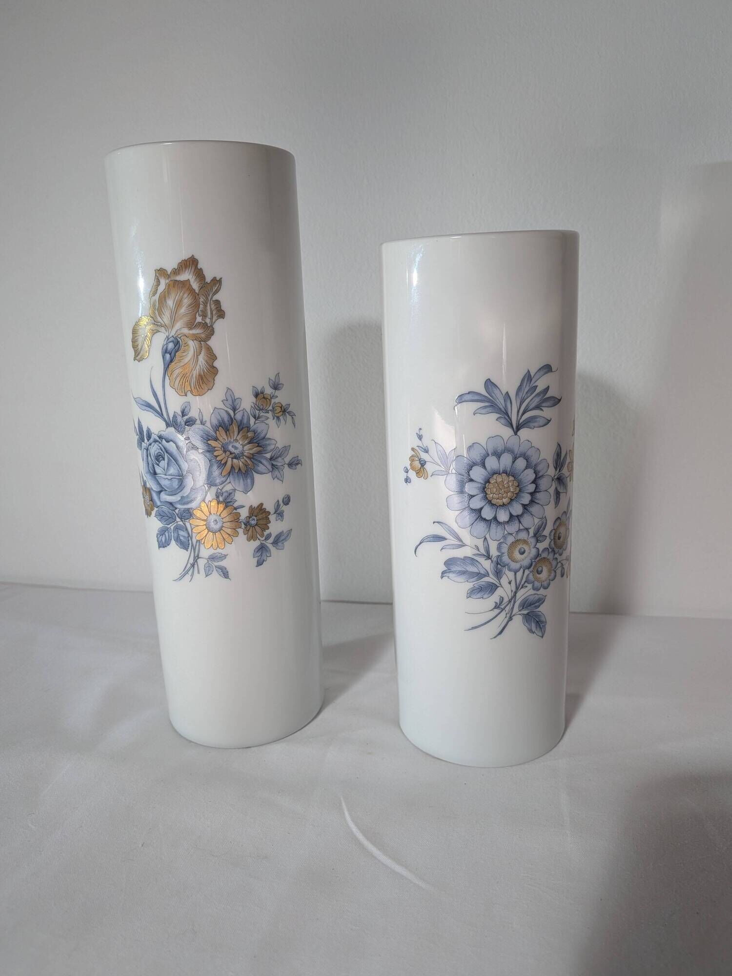 Pair of Franklin Porcelain vases – limited edition 1977 – Made in Bavaria