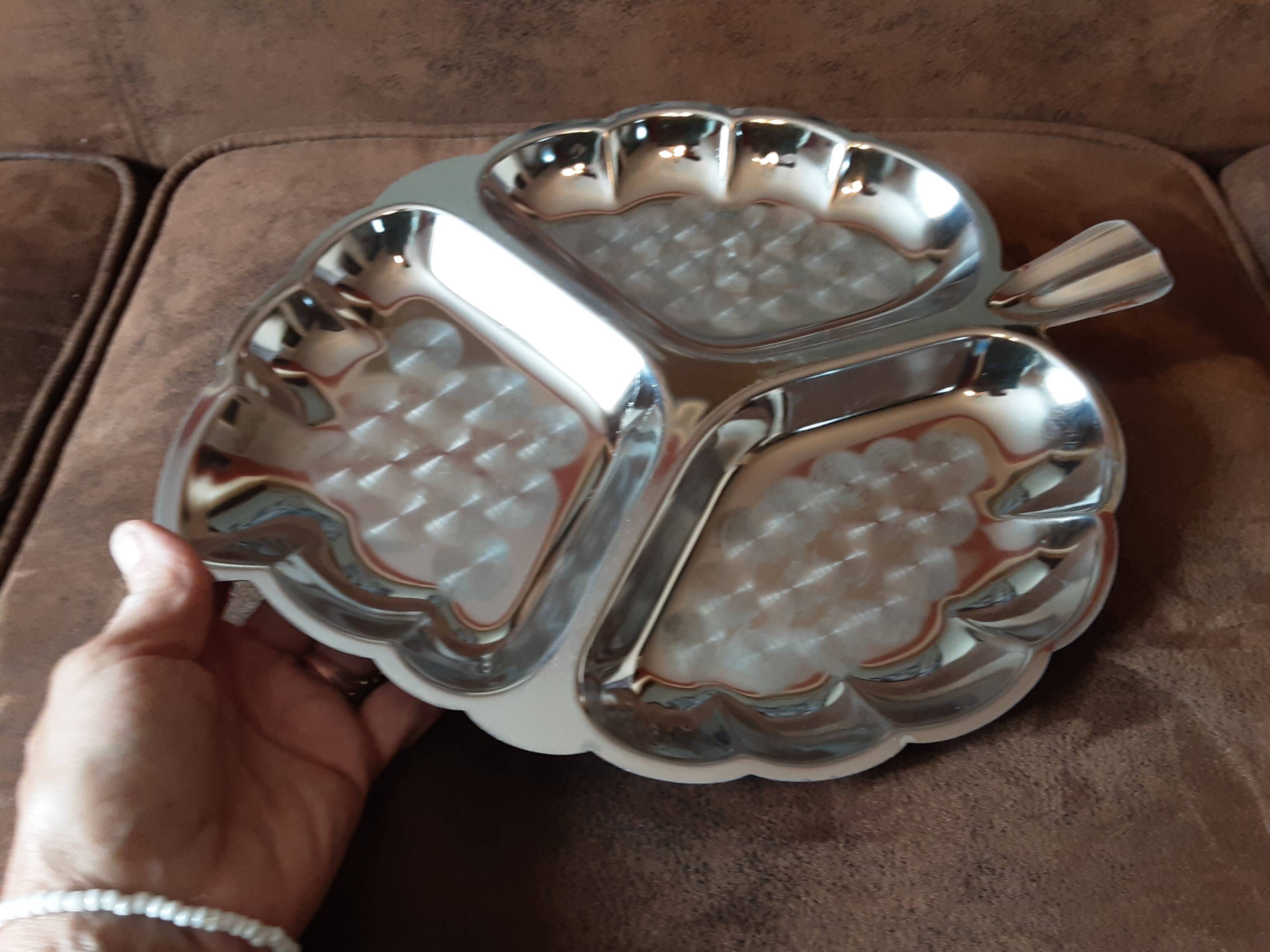 Plat 3 compartiments en métal