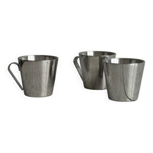 lot de 3 mugs en métal