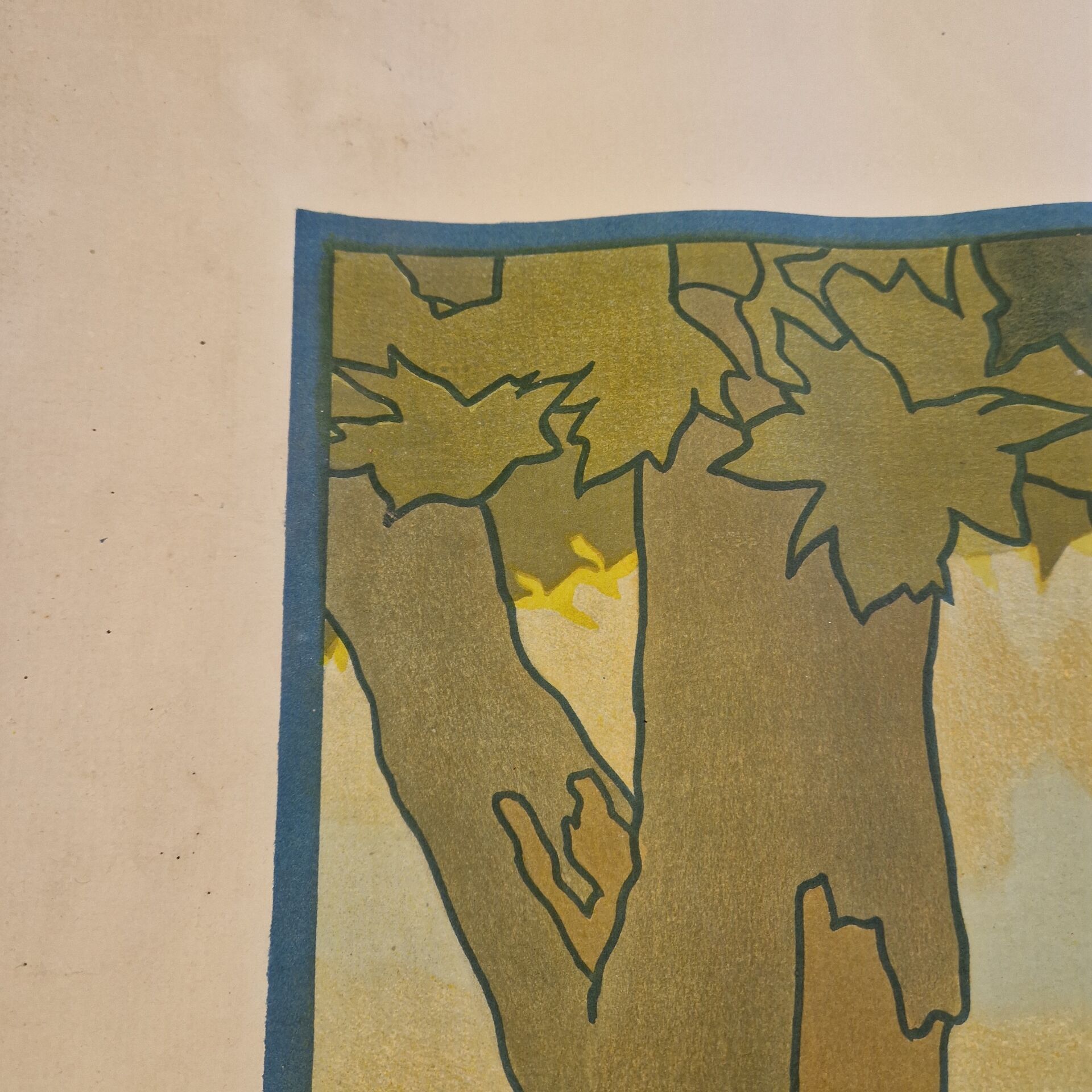 Lithographie art déco Maggie Salzedo Salcedo