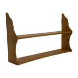 Vintage wooden wall shelve rack bookshelf in pinewood  minimalist design