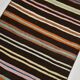 Tapis Kilim à rayures marron et beige