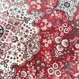 Large vintage carpet pure wool Persian design 240x340cm French made