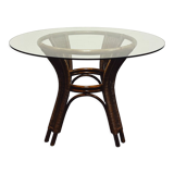 Vintage dining table rattan