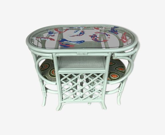 Garden furniture Carpes Koi hand painted