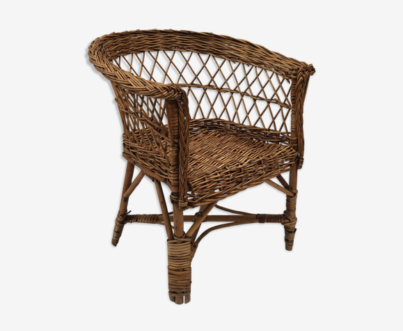 Fauteuil en rotin pour enfant
