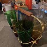 Orangeade colored glass service