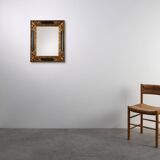 Carved Baroque Black and Giltwood Mirror, France 1850s